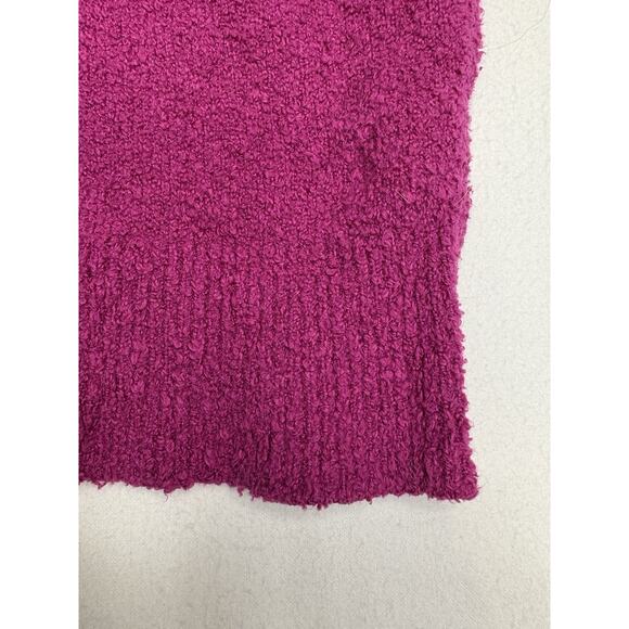 Eileen Fisher Organic Cotton Boucle Raspberry Pink Sweater Oversized Small - Picture 4 of 6